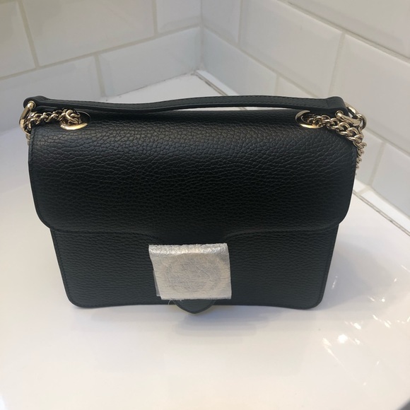 Gucci Dollar Calfskin Interlocking GG Small Black Shoulder Bag - Picture 2 of 11